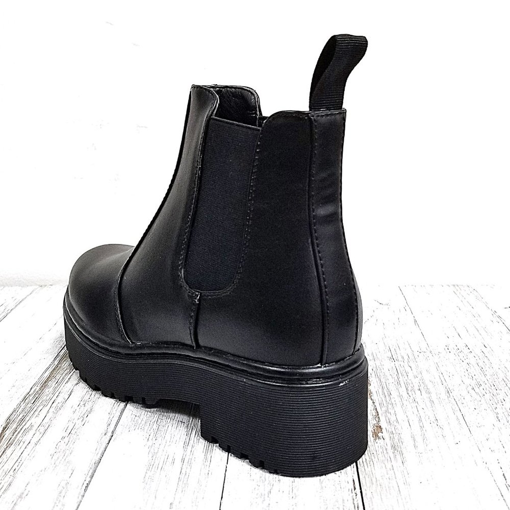 Restocked New Black Combat Boots Lug Sole - Picture 5 of 5